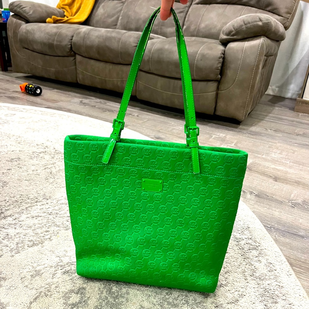 Green Michael Kors Tote Bag